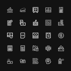Editable 25 calculator icons for web and mobile