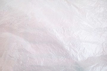 white wrinkled plastic bag for background