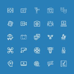 Editable 25 camera icons for web and mobile