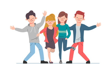 Fototapeta premium Young people happy character.