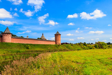 Monastery of Saint Euthymius wall in Suzdal, Russia