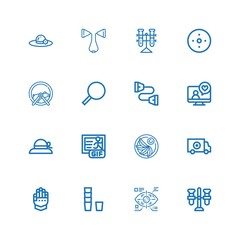 Editable 16 transparent icons for web and mobile