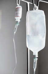 Medical Care,Detail of IV saline solution drip for patient in hospital