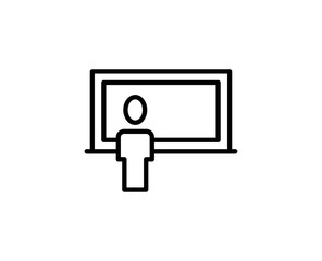 Fototapeta premium Lesson line icon