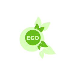 Eco flat vector icon.