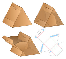 Box packaging die cut template design. 3d mock-up