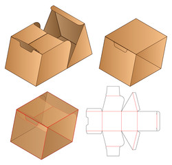 Box packaging die cut template design. 3d mock-up