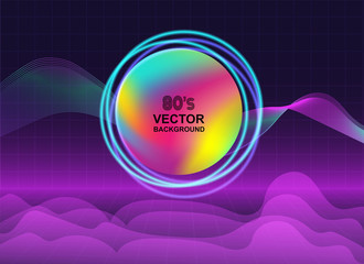 80s background. Retro Sci-Fi Background .vector.