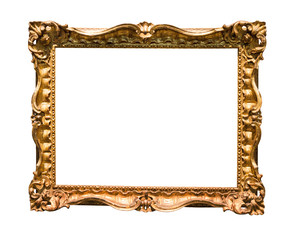 horizontal wide baroque wooden picture frame