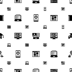 software icons pattern seamless. Included editable filled app development, Systems Integration, coding, Web Development, Accounting software icons. software icons for web and mobile.