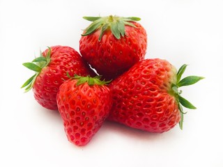 Strawberry isolated on white background. 