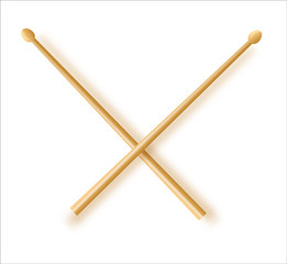 Drum sticks simple icon on white background