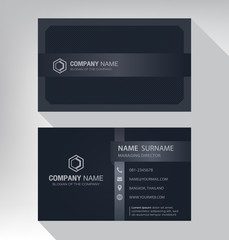 Fototapeta na wymiar Business card in modern style black gray white
