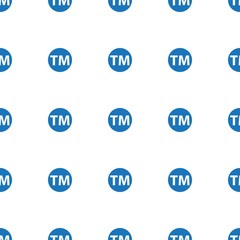 Trademark icon pattern seamless isolated on white background. Editable filled Trademark icon. Trademark icon pattern for web and mobile.