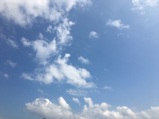 Blue sky with white clouds