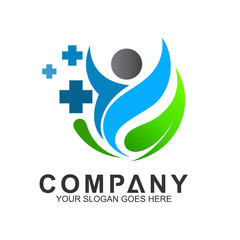 abstract healthy family logo, family care, health and caring, clinic and pharmacy icon, family nutrition, hospital and wellness symbol