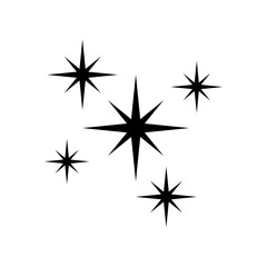 sparkle - north star icon vector design template