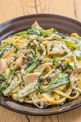 鶏肉のクリームパスタ