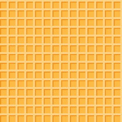 Yellow waffle seamless vector pattern