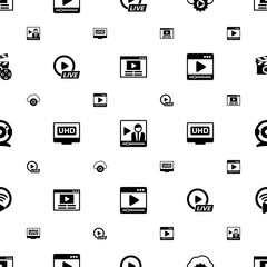 movie icons pattern seamless. Included editable filled Video blog, Video streaming, Streaming service, Live Event Streaming, 4K icons. movie icons for web and mobile.
