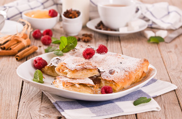 Bougatsa - Greek puff pastry with cream