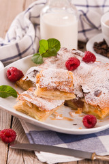 Bougatsa - Greek puff pastry with cream