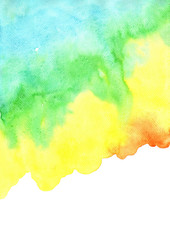 Abstract summer rainbow watercolor painting background for decoration on summer holiday events and LGBT artwork.