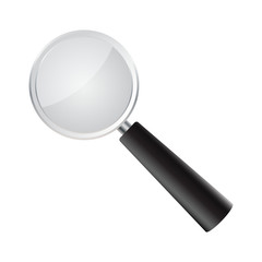 Magnifying glass on a white background. Vector realistic magnifier