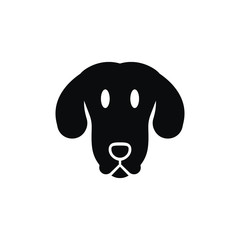 Dog face icon design isolated on white background. Vector illustration