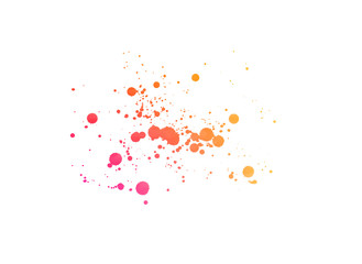 Beautiful colorful watercolor drops brush