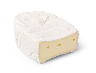 cheese brie on a white background