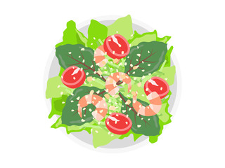 野菜サラダのイラスト