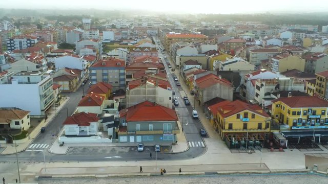 Furadouro town near by the furadouro Beach (Praia do Furadouro),  Furadouro, Ovar, Portugal, Europe