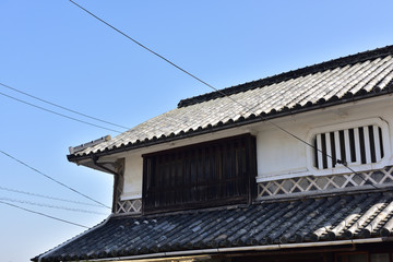 日本の岡山市庭瀬の美しい町の風景