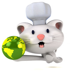 Fun cat - 3D Illustration