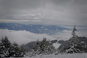 winter views in the Low Tatras near Pohorela in Slovakia