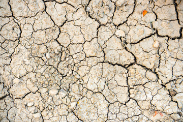 Drought dry soil due to variable weather