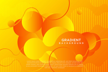 Colorful Gradient Fluid Liquid Geometric Dynamic Shape Background Orange and yellow vector. Fluid gradient elements for minimal banner, logo, social post. vector eps 10