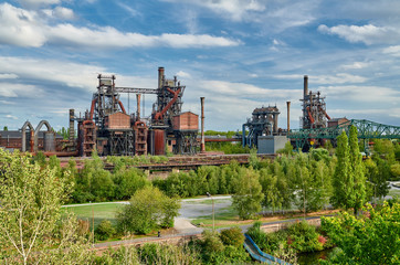 Industrial factory in Duisburg, Germany. - 325633646