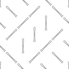 Hair Pin Icon Seamless Pattern, Hair Bobby Pin Icon, Bobby Pin Icon