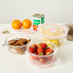 Fruits and vegetables in glass preservation box 