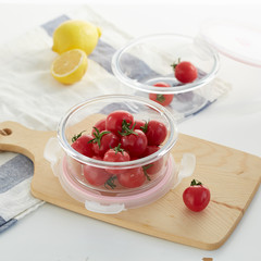 Fruits and vegetables in glass preservation box 