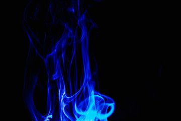 Fototapeta premium Blue smoke/fire/incense effect