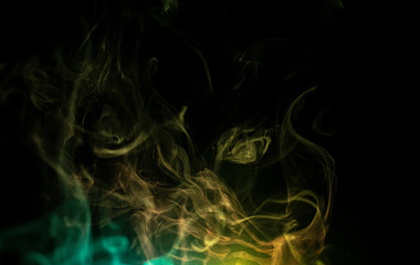 Green/yellow smoke/incense/fire