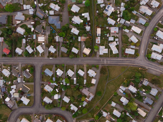 A small town in New Zealand aerial view