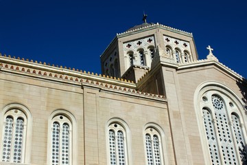 The dome of Christian orthodox church in Athens, Greece