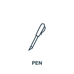 Pen icon from office tools collection. Simple line Pen icon for templates, web design and infographics