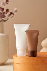 Blank tubes with cosmetic products