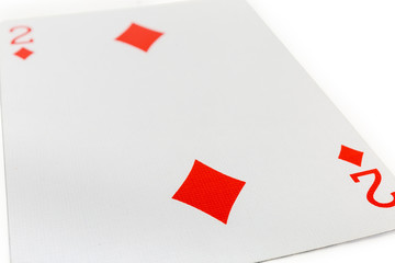 Obraz premium Symbols of diamonds suit close-up, fragment of card two