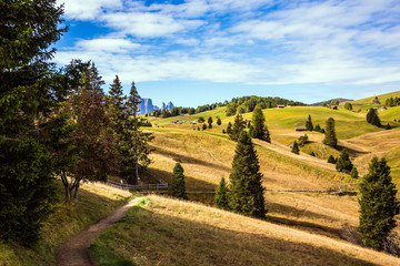 Thel ski resort in the mountain valley